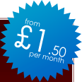 Web Hosting from £1.50 per month